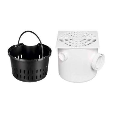 Imagem de Caixa De Gordura Quadrada 250x250x75mm Com Cesto E Grelha - Pvc - Resistente Ao Tráfego Leve