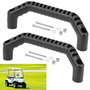 Imagem de LEAFLEX 2 peças de alças superiores compatíveis com todos os topos de pista de carro de golfe de dupla tomada e teto de pista dupla, montagens em tubos de aço ou alumínio de 2,5 cm