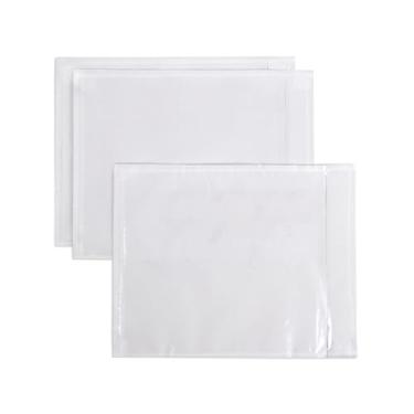 Imagem de iMailer - 500 unidades de embalagem de 11,4 x 14 cm - Envelopes de plástico transparente com selo autoadesivo para guias de remessa e faturas