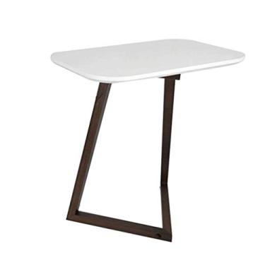 Imagem de Mesa lateral - mesa de cabeceira moderna mesa de centro com detalhe lateral para sala de estar, quarto, varanda, família e escritório