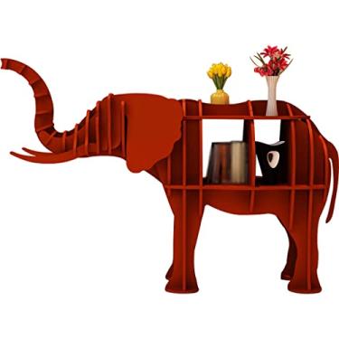 Imagem de Prateleiras de livros para sala de estar suporte de exibição de livros em forma de elefante de sala de estar, estante de livros de moda nórdica de biblioteca, enfeites de chão de shopping center