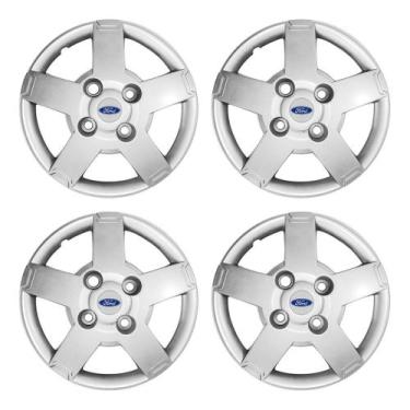 Imagem de Jogo calota aro 13 Ford Fiesta Ká Escort prata - GRID