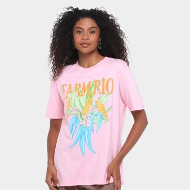 Imagem de Camiseta Farm Media Pimenta Biquinho Feminina, Rosa, M