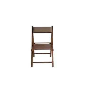 Imagem de Cadeira Dobrável em Madeira Cor Castanho com Assento Multilaminado e E