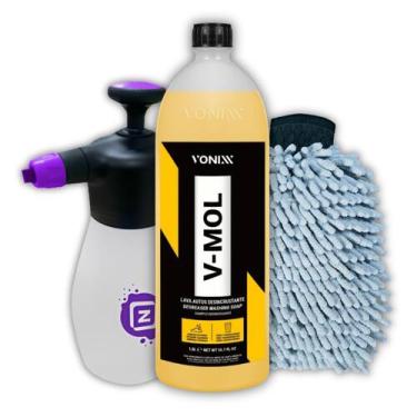 Imagem de Kit V-Mol Shampoo 1,5l Pulverizador Neve Limpeza Zacs Luva - Solupe Pa