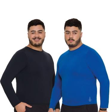 Imagem de Kit 2 Camisas Térmicas Selene Proteção UV Plus Size Masculina