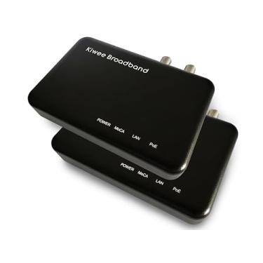 Imagem de Kit Adaptador MoCA 2.5 com Porta Ethernet 2.5G e PoE+ 30W para Ethernet sobre Coaxial – Ideal para Pontos de Acesso Wi-Fi 6E/7, Câmeras IP e Mais – Modelo KB-M3-03