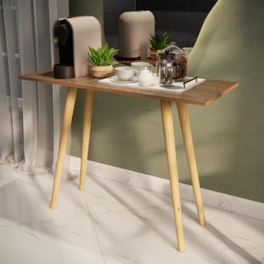 Imagem de Aparador Buffet Mesa Lateral cantinho do Caféem Madeira, 80 x 42 cm, Altura 76 cm. (Freijo)