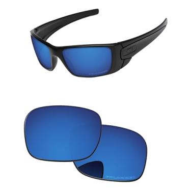 Imagem de PapaViva Lentes de reposição para óculos de sol Oakley Fuel Cell OO9096 60 mm com lentes polarizadas em águas profundas