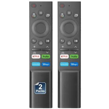 Imagem de [Pacote com 2] Controle remoto de substituição para Samsung TV Remote, BN59-01385A para 2018-2025 Todas as séries Samsung Smart TV: Neo, OLED, QLED, Crystal UHD, Moldura, Serif, Terraço, Sero, Micro