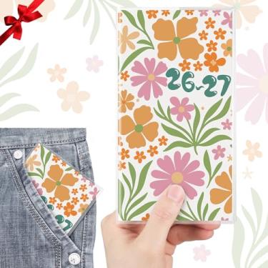 Imagem de ReliThick Calendário de bolso 2026 para bolsa, agenda mensal pequena para mulheres, agenda semanal prática de bolso, diário, presente de Natal e ano novo, irmãs amigas e mulheres (2026-2027, colorido