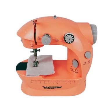 Imagem de Mini Maquina Costura Portátil Elétrica + Pedal Bivolt 110v-220v(Salmão)