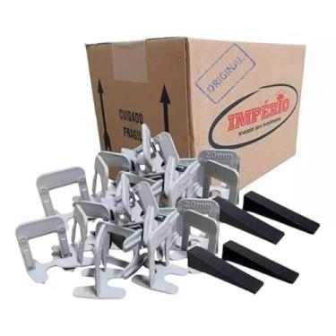 Imagem de Kit 1000 Espaçador nivelador + 120 Cunha, 1,5mm Espaçador Slim + Cunha para Nivelamento de Piso e Revestimento — Acabamento Perfeito, Instalação Rápida e Precisa, Ferramenta Profissional