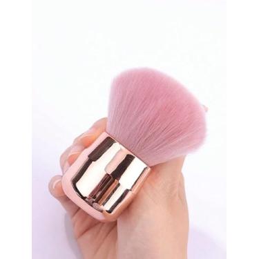 Imagem de Pincel de base rosa para blush pincel de contorno profissional fofo e solto