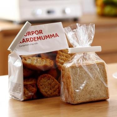 Imagem de 10 clipes de vedação de saco de alimentos, lascas de plástico para embalagens de alimentos, saco multicolorido, selador de grampo fresco, design curvo, clipes de saco de vedação para alimentos