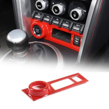 Imagem de Aotumcer Acabamento da tampa do botão de partida do motor do console central compatível com 2022-2026+ Toyot@ 86/Subaru BRZ ABS Painel de controle de painel de controle rígido (peptídeo esquerdo