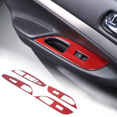 Imagem de Aotumcer Tampa do painel central do interruptor de elevação da moldura da janela da porta interior do carro para Infiniti G35 G25 G37 Q60 2007-2013 Interruptor de janela da porta do carro Decalque