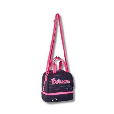 Imagem de Lancheira Luluca Térmica Juvenil Kids Escolar Meninas Preta