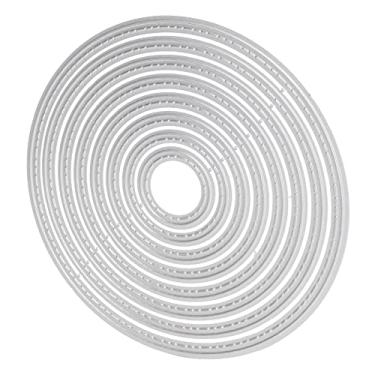 Imagem de Zerodis Matrizes Ovais de Corte de Metal para Artesanato Estênceis de 8 Peças de Aço Carbono Perfeitos para Artesanato Estênceis de 8 Peças de Aço Carbono Perfeitos para Scrapbooking Diy Compatível Com a Maioria das Máquinas de Corte e Vinco