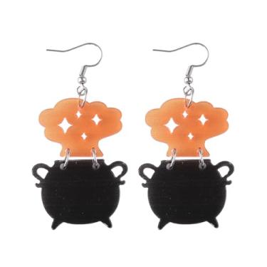 Imagem de Brincos femininos de Halloween com pingente de névoa de estrela gótica, roupas de Halloween, acessórios de bijuteria