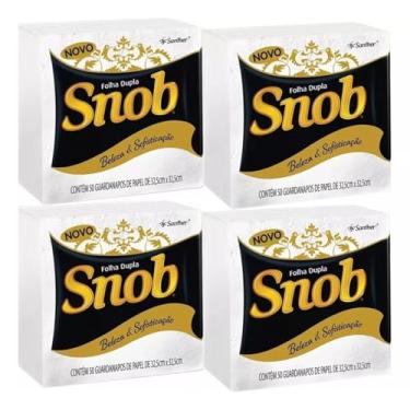 Imagem de Snob Guardanapo Papel Folha Dupla Grande Para mesa 200 Folhas Macio Kits na Web