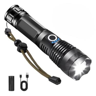 Imagem de Lanterna T9 Recarregável | Super Potente | Zoom 200x | 5 Modos | LED P50 | Resistente | Ideal Camping, Pesca, Emergência
