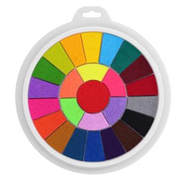 Imagem de Aqur2020 Conjunto de Almofadas de Tinta de 25 Cores, Almofadas de Carimbo à Base de água Laváveis ​​para Crianças, Artesanato, Fabricação de Cartões e Projetos de Arte DIY