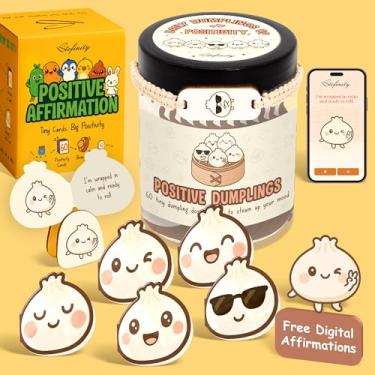 Imagem de Stofinity Cartões de apoio emocional – Pote de afirmação positiva com 60 notas edificantes, presentes de Natal engraçados para meninas adolescentes, mulheres, professoras, pré-adolescentes, presentes