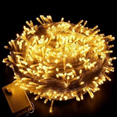 Imagem de Cordão Pisca LED Branco Quente 10 Metros 220V (3000, Kelvin, 220, Volts, 100, 1000, centímetros)