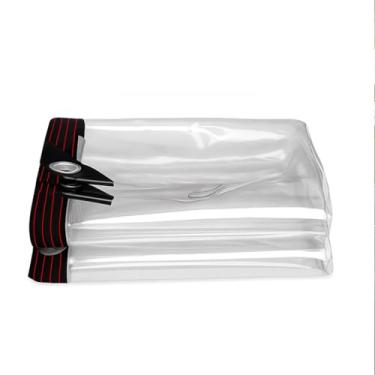 Imagem de Lona Transparente de PVC Reforçada e Impermeável Cobertura Multifuncional para Portas, Janelas, Varandas, Garagens (2.5X3M)