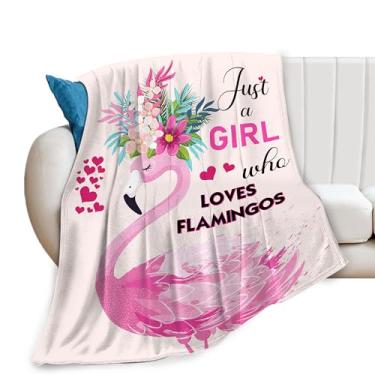 Imagem de citari Just A Girl Who Loves Flamingos Cobertor Bonito Flamingo Decoração Rosa Manta Presentes para Meninas Super Quente Macio Pelúcia Leve Cobertor de Flanela Cobertor de Inverno para Crianças