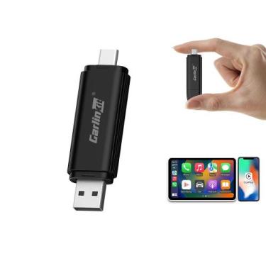 Imagem de Adaptador CarPlay sem fio Carlinkit MINI SE USB-A e USB-C