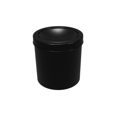 Imagem de Lixeira Astra Ct10 6L Redonda Com Tampa Basculante Preto