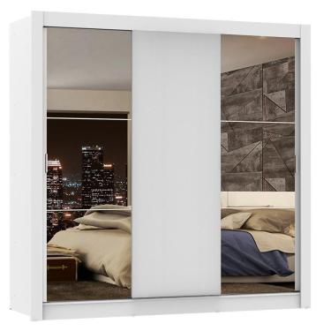 Imagem de Guarda Roupa Casal Lyon Branco 3 Portas de Correr Madesa