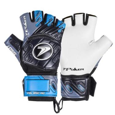 Imagem de Luva de Goleiro Futsal Profissional Poker BS Pro, Pt, Ch, Cel, 9