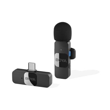 Imagem de Sistema de microfone de lapela sem fios BOYA, microfone condensador omnidirecional USB...