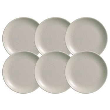 Imagem de Jogo De Pratos Fundos 25Cm Kit 6 Pcs Cerâmica Urban Alleanza