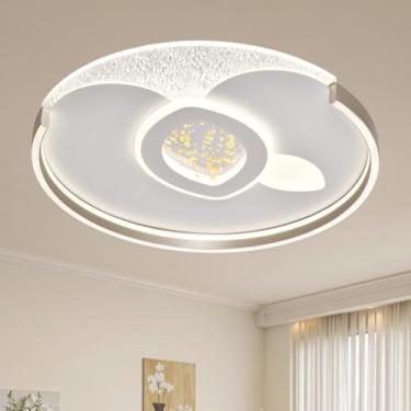 Imagem de Luminária de Teto LED 90W - 3 Cores Ajustáveis, Luz Quente 3000K, Neutra 4000K e Fria 6000K, Espectro Solar Completo, Construção em Alumínio e Ferro,Bivolt, Perfeita para Luminária de Sala e Quarto