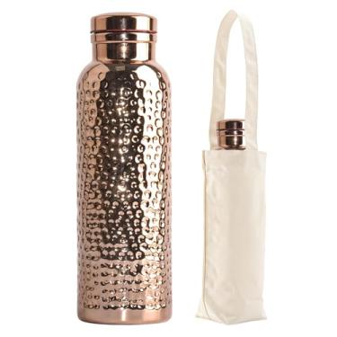 Imagem de Garrafa de água de 595 g Garrafa esportiva, aço inoxidável quente e bebidas a vácuo galvanizadas com isolamento a frio, escova de limpeza texturizada com saco à prova de vazamento para viagem de aço