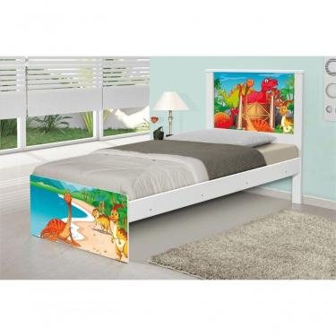 Imagem de Cama Solteiro Adesivada Terra Dos Dinossauros Com Colchão