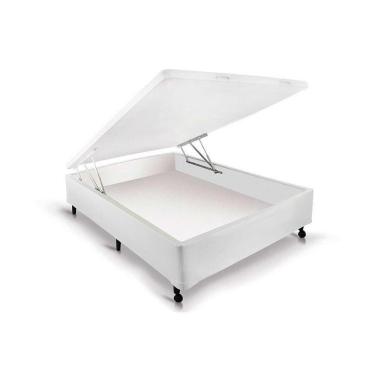 Imagem de Cama Box Baú Casal Courano White New (138x188x35) - Castor