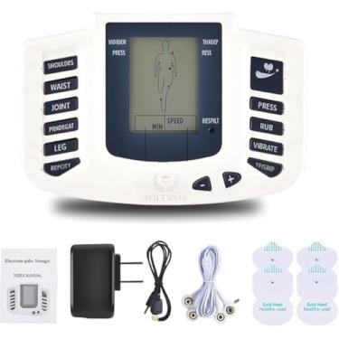 Imagem de Aparelho Eletroestimulador De Fisioterapia Massageador Elétrico Profissional com Eletrodos Portátil Choque Dor Muscular – Alívio Imediato de Dores Musculares e Estresse, Tensão, Display LCD, Controle de Intensidade, Fisioterapia em Casa