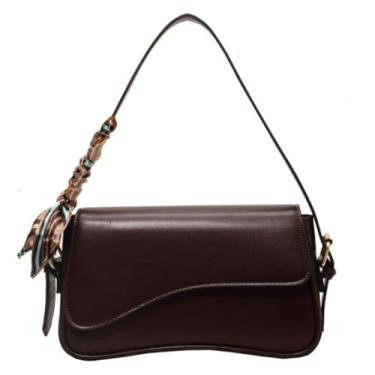 Imagem de Bolsa Baguete Feminina Transversal Pequena Festa (Cafe)