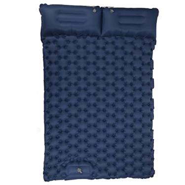 Imagem de Alomejor Almofada de Dormir, Tapete de Acampamento Autoinflável Com Bomba de pé Embutida para Caminhadas Ao Ar Livre 49,2 X 77,1 pol.
