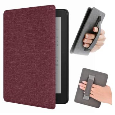 Imagem de Yzlvigrous Capa para Kindle Paperwhite 12th/Coloroft Signature Edition 2024, Tampa de Textura de Pano de 7 Polegadas com Sono Automático/despertar e Alça de Mão, Modelo: SA59CP/SA568B/SA569P