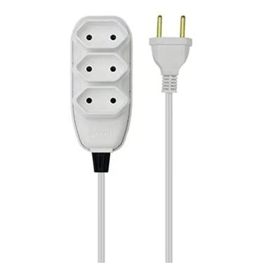 Imagem de Extensao Compacta Cordão Paralelo Branco 10A 250V~ - 10 Mt