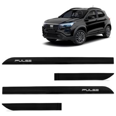 Imagem de Jogo de Friso Lateral Pulse 2021 a 2023 Preto Vulcano Alto Relevo