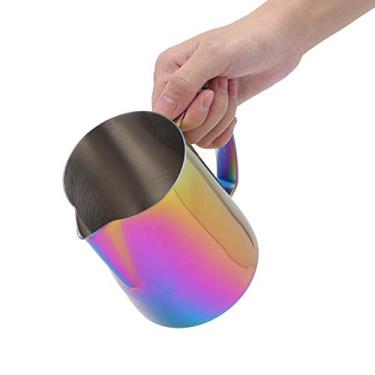 Imagem de Phefop Jarra de café de Aço Inoxidável 600ml, Copo para Espuma de Leite, para Uso Doméstico e de café Com Latte (#12)