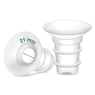 Imagem de Inserções de flange Maymom de 21 mm (longo Plus) compatíveis com flanges Freemie de 25 mm; compatível com flange Medela PersonalFit de 24 mm, flange Spectra 24 mm, Momcozy S9 Pro/S12 Pro, pacote com 2