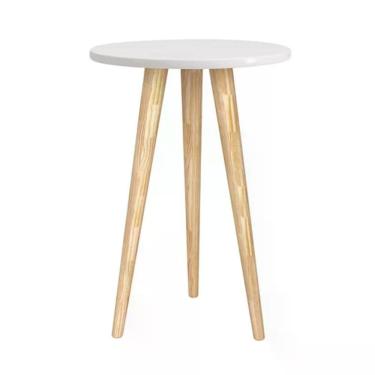 Imagem de Mesa de Canto Theo com Pés Madeira Natural - Reller Móveis